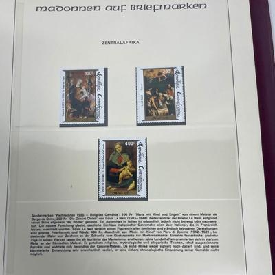 Stamp collection German Language Madonna Stamps in Binders - Madonnen auf Briefmarken