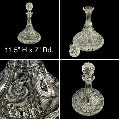 Assortment Of Four Pieces Of Cut Crystal/Glass