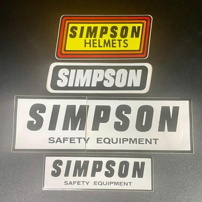 Vintage Simpson Automotive Racing Decals Stickers