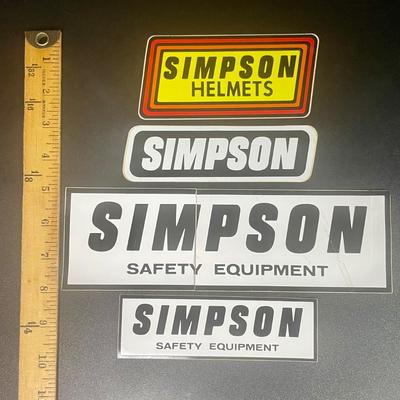 Vintage Simpson Automotive Racing Decals Stickers
