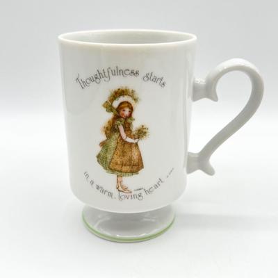 HOLLY HOBBIE ~ Green Band ~ Set Of Six (6) Ceramic Footed Mugs