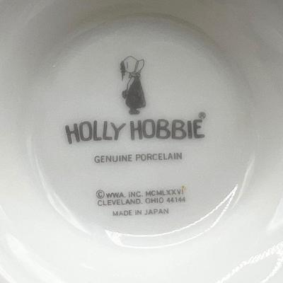 HOLLY HOBBIE ~ Green Band ~ Set Of Six (6) Ceramic Footed Mugs