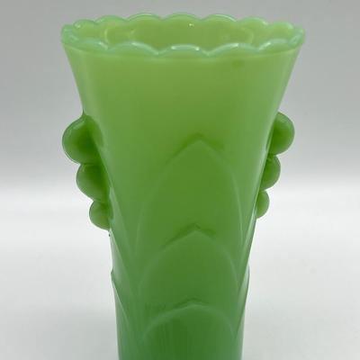 Pair (2) Jadeite Bud Vases