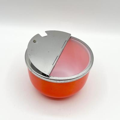 MEDCO ~ Metal Flip Top Lid Glass Sugar Bowl