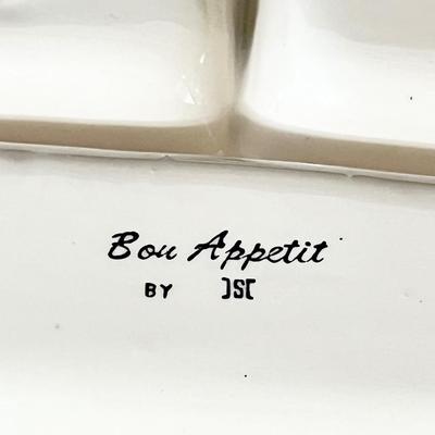 SHAFFORD ~ Bon Appetite ~ Vtg. Olive Divided Serving Tray