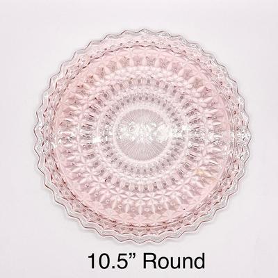 Three (3) Piece Pink Depression Glass
