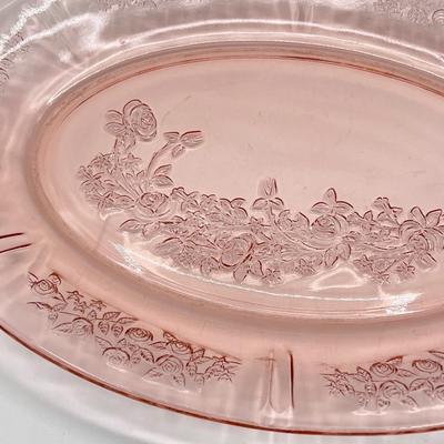 Three (3) Piece Pink Depression Glass