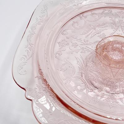 Three (3) Piece Pink Depression Glass