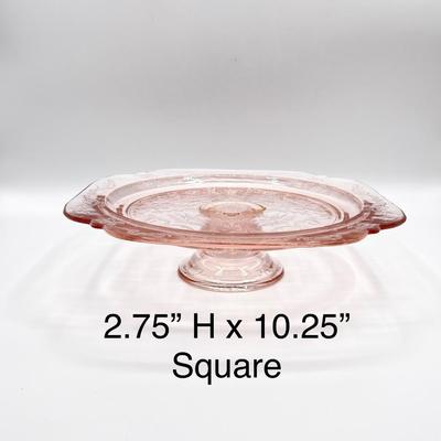 Three (3) Piece Pink Depression Glass
