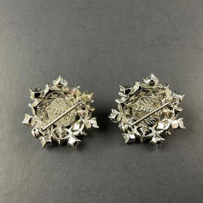 -93- SARAH COVENTRY | Small Rhinestone & Pearl Pins | Marked