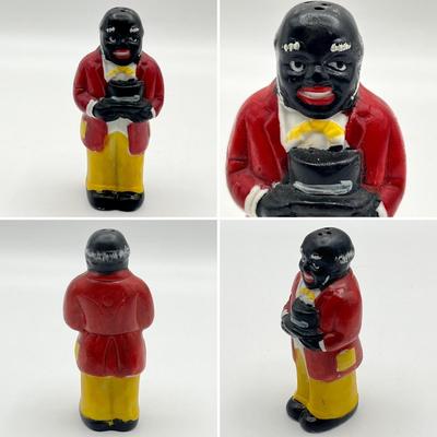 Vtg. Mammy & Uncle Mose Porcelain Salt & Pepper Shaker