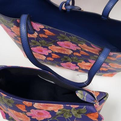 New Kelly & Katie Floral Reversible Tote 2pc Set