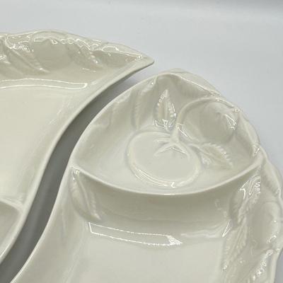 BELMAR OF CAL ~ Ceramic Divided Serving Dish On Lazy Susan