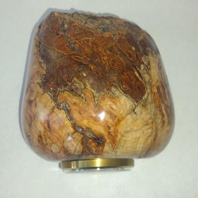 Turned Wooden Clock by Bobby Phillips- Maple Burl (#55)