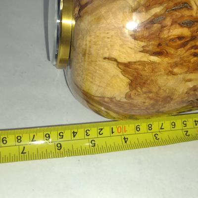 Turned Wooden Clock by Bobby Phillips- Maple Burl (#55)
