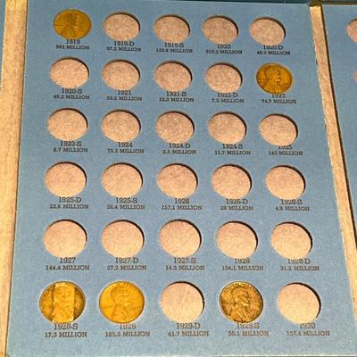 1909-1974 United States Penny Books with Pennies
