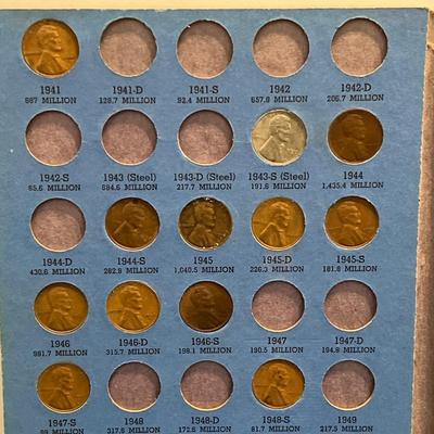 1909-1974 United States Penny Books with Pennies