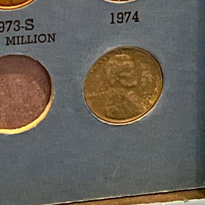 1909-1974 United States Penny Books with Pennies