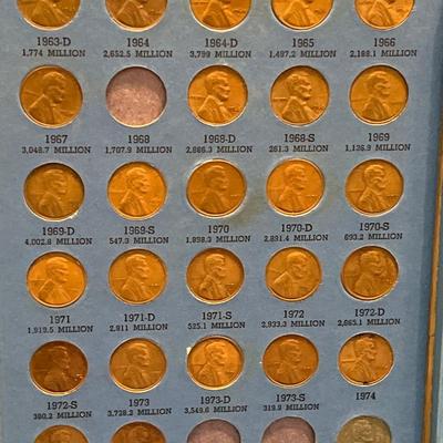 1909-1974 United States Penny Books with Pennies
