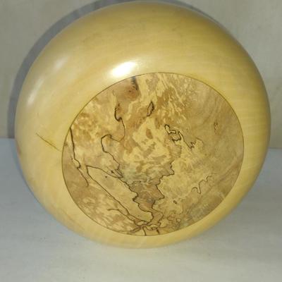 Turned Wooden Clock by Bobby Phillips- Box Elder and Spalted Maple(#56).