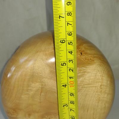 Turned Wooden Clock by Bobby Phillips- Maple Burl and Walnut (#57).
