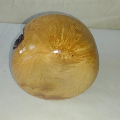 Turned Wooden Clock by Bobby Phillips- Maple Burl and Walnut (#57).