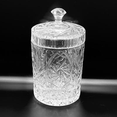 ST GEORGE ~ 11" Crystal Biscuit Jar ~ Large