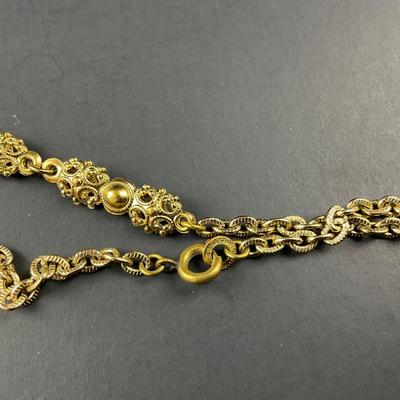 -98- CAMEO | Made In West Germany Amber Necklace | Marked