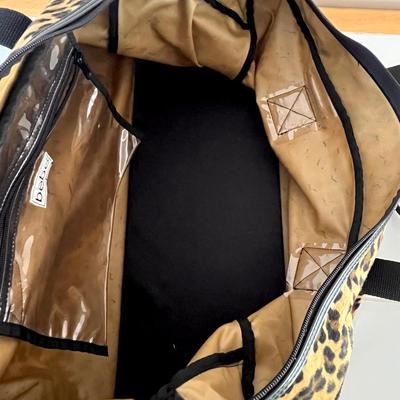 BEBE ~ Leopard Faux Suede Duffel Bag