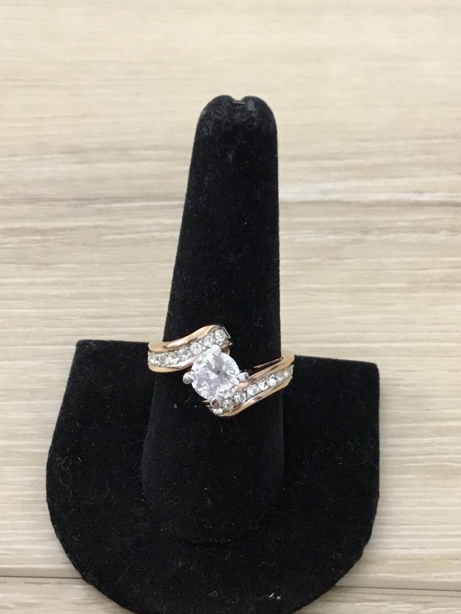 Rsc Wedding Rings RSC rhinestone gold tone ring | EstateSales.org