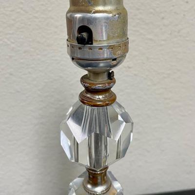 Leviton Vintage Crystal Geometric Cube Prism Lamp