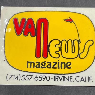 Van News Magazine Decal Sticker Irvine CA company