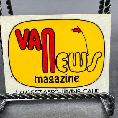 Van News Magazine Decal Sticker Irvine CA company