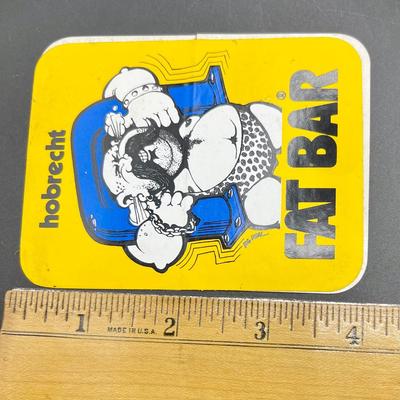 Vintage Advertising Decal Sticker for Hobrecht Fat Bar