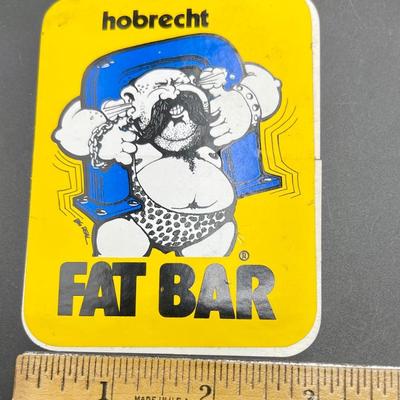 Vintage Advertising Decal Sticker for Hobrecht Fat Bar