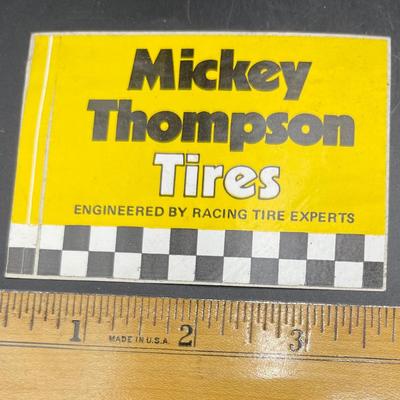 Vintage 1970's Automotive Equipment Vinyl Sticker Decal for Mickey Thompson Tires - Engineered by Racing Tire Experts