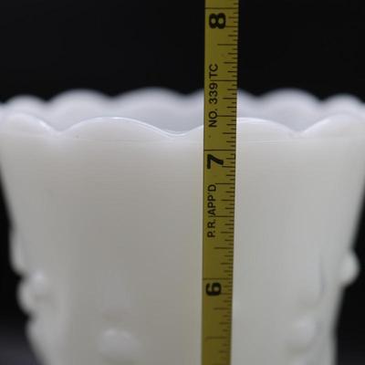 Pair of Mid Century Milk Glass Vases (2)