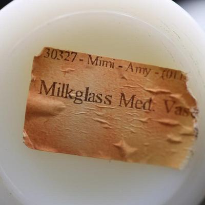 Pair of Mid Century Milk Glass Vases (2)