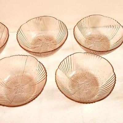 Lot #70 Set of 8 Vintage Libbey Glass Berry Bowls