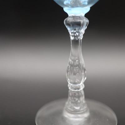 Set of Five (5) Fostoria Navarre Azure Blue Glasses