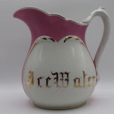 Dresden Porcelain Ice Water Pitcher, 1895 East Liverpool