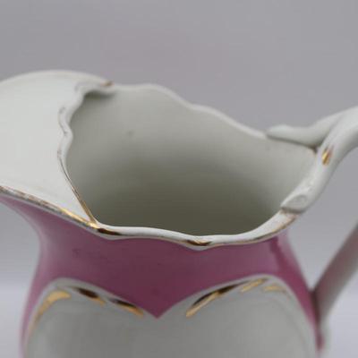 Dresden Porcelain Ice Water Pitcher, 1895 East Liverpool