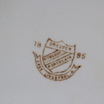 Dresden Porcelain Ice Water Pitcher, 1895 East Liverpool