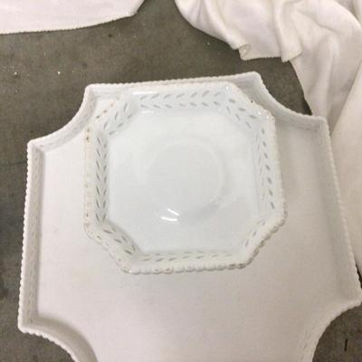 Fitz and Floyd Pedestal Cake Plate and Lace Pedestal