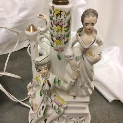 Two Matching Planter and Made in Japan Victorian Lamp.