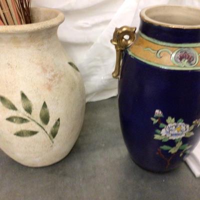 Two Large Pottery Vases