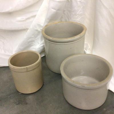 Three Gray Crocks