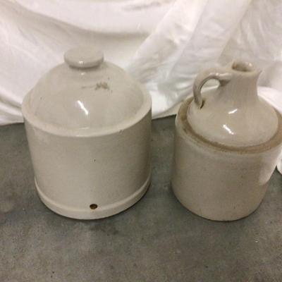 Gray Jug and Top of Chicken Waterer.