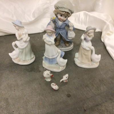 Girls and Geese Figurines