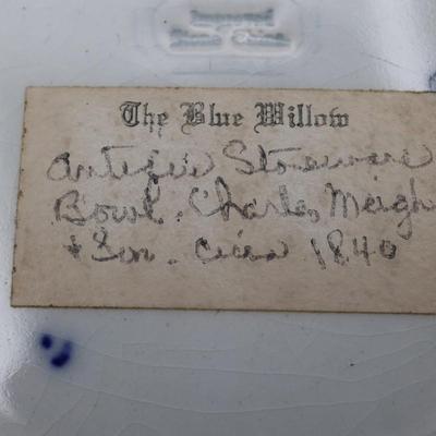 1840, Antique Charles Meigh & Son Stoneware Bowl